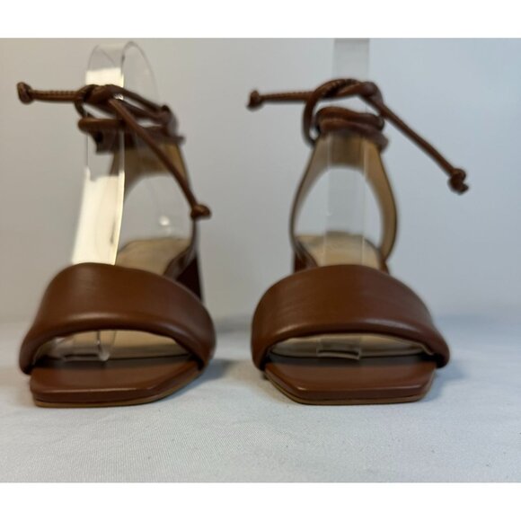 Vince Camuto Vernisa Women's Size 6.5M Cognac Ankle Wrap Heeled Sandal - Picture 5 of 12